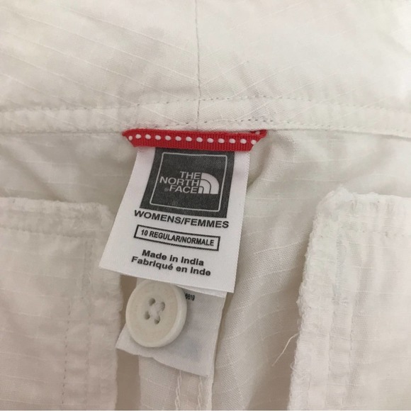 The North Face Hammerland White 100% Cotton  Capri Cropped Pants Sz 10 - Picture 3 of 6